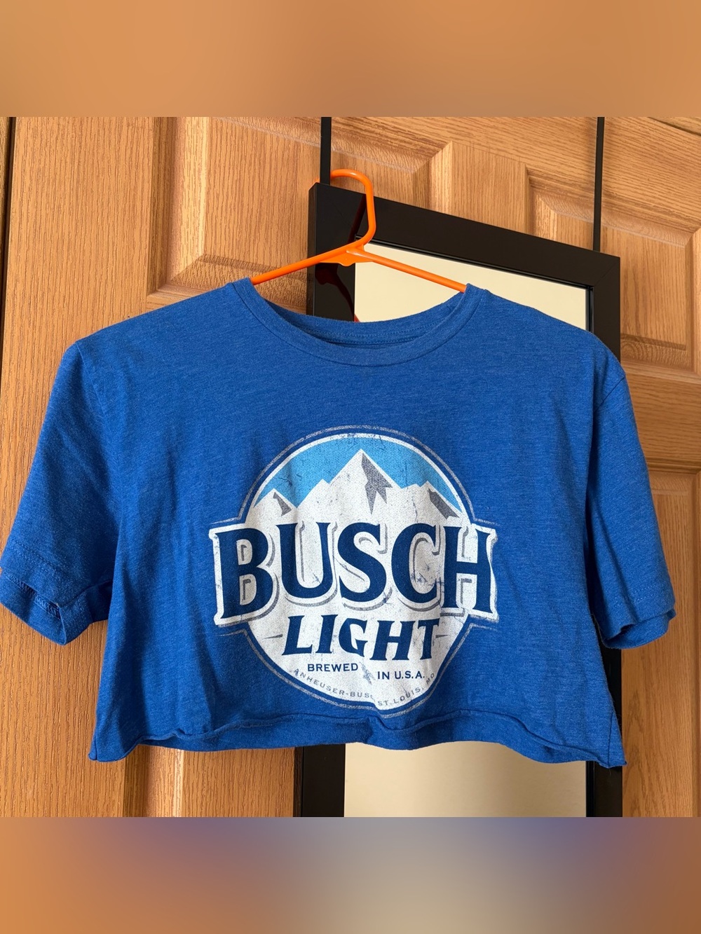 Busch Light Women's Blue Logo Crop Top